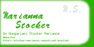 marianna stocker business card